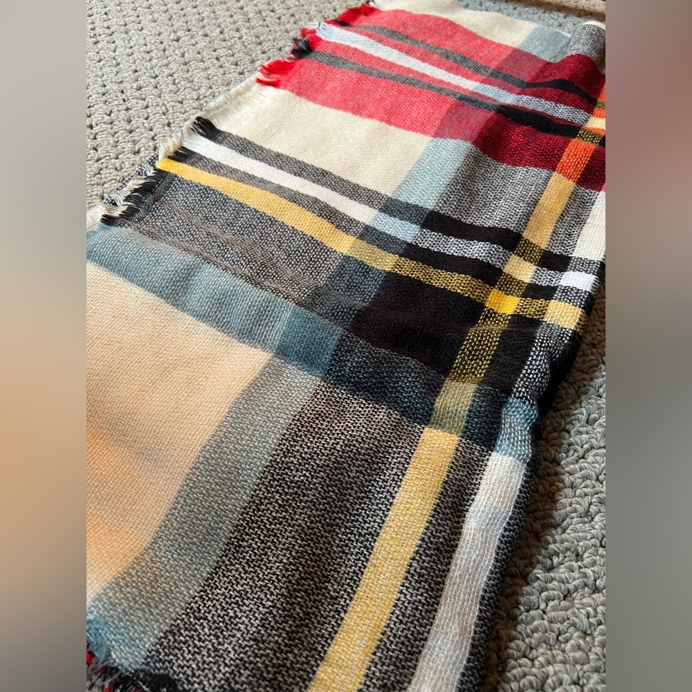 Plaid Blanket Scarf